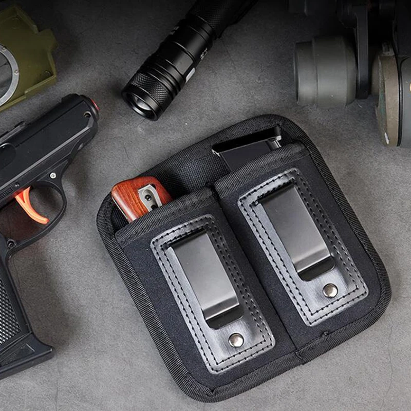 

Tactical Gun Magazine Pouch For Glock 17 19 Beretta M9 Sig 9mm Concealed Carry Unversial Pistol Magazine Hunting-Accessories
