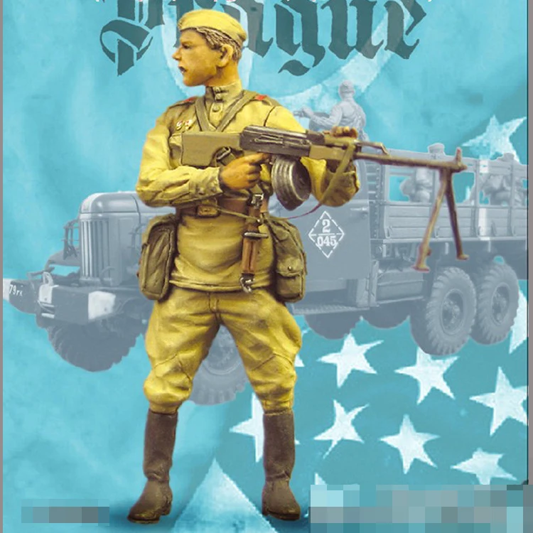 

1/35 резиновая солдатская модель военный советский пулеметчик 497