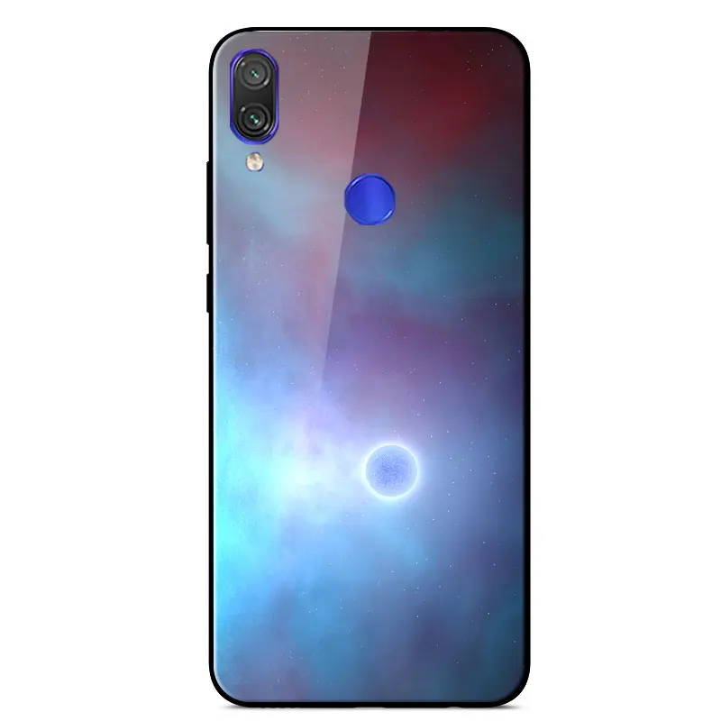 

Tempered Glass Case For Xiaomi Redmi Note 7 6.3 inch Soft Silicone Bumper Protection Back Cover For Redmi Note 7 Pro Phone Cases