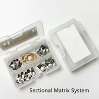 50pcs dental sectional matrix dental sectional contoured metal matrices matrix band resin clamping seperating ring dental tools