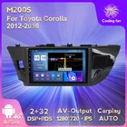 Автомобильный радиоприемник 6 + 128G Android 11, мультимедийный плеер для Toyota Corolla 2013, 2014, 2015, 2016, Авторадио, стерео, видео, головное устройство, Wi-Fi, 4G