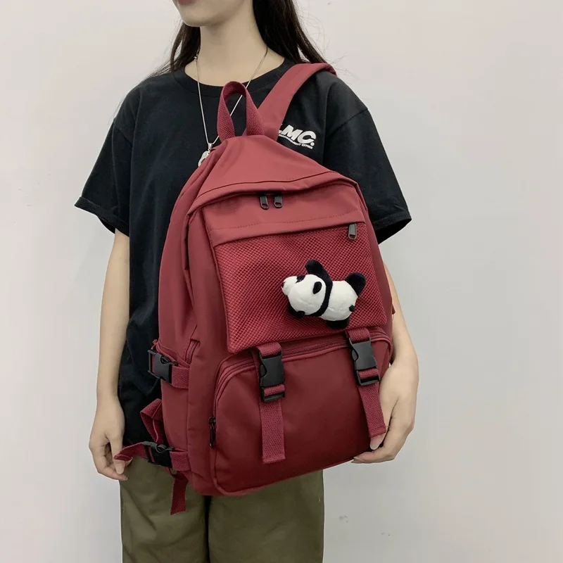 Новинка 2020 Холщовый Рюкзак для подростков Женский нейлоновый сетчатый рюкзак