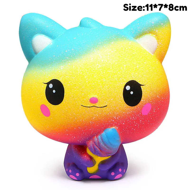 Звездное небо Единорог медленно поднимающийся моделирование Kawaii животных мягкая игрушка против стресса успокаивающий мягкий сжимающий подарок игрушки для детей