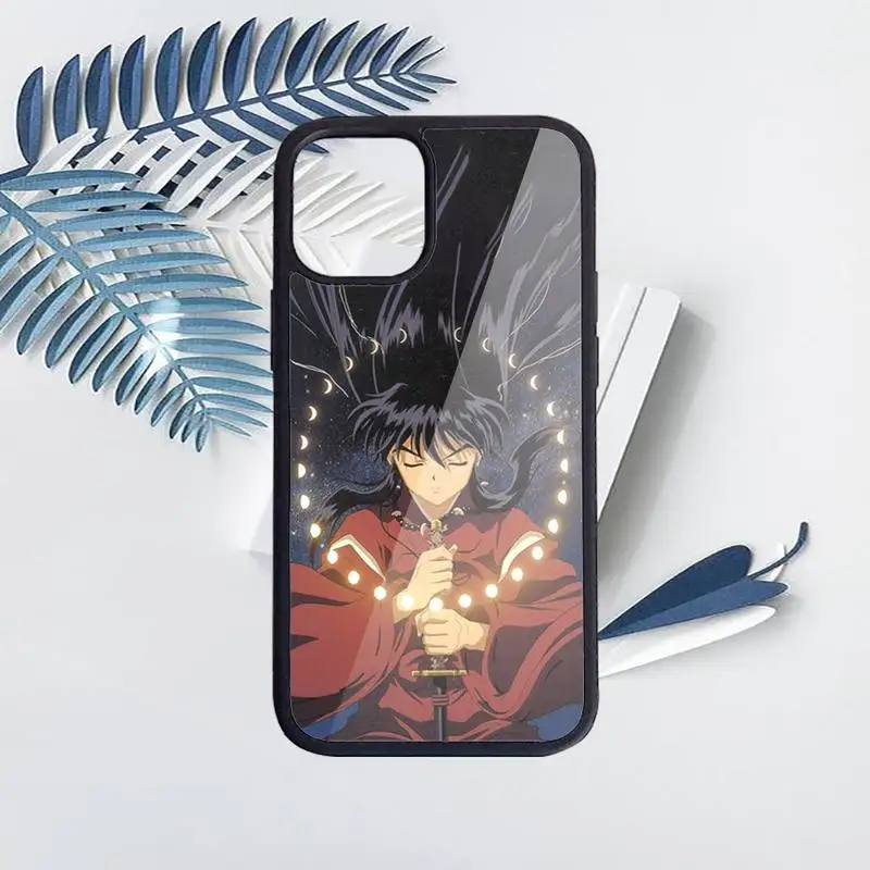 

Anime Inuyasha Sesshoumaru Higurashi Kagome Phone Case for iPhone 11 12 pro XS MAX 8 7 6 6S Plus X 5S SE 2020 XR Hard PC