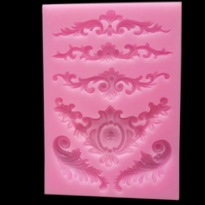 Силиконовые 3D формы в форме короны банта углов перьев помадки мастики полимерной