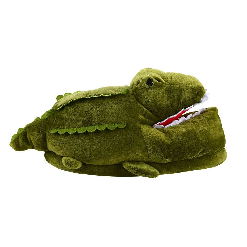 Funny Winter House Slippers Women Fuzzy Slides Girl Creativity Cartoon Crocodile Shark Shoes Female Flurry 2022 Fashion | Обувь