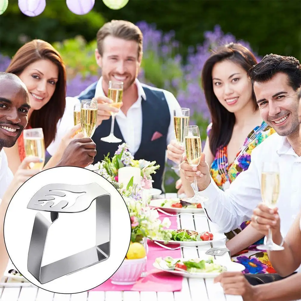 

4 шт., декоративные стальные держатели для скатерти