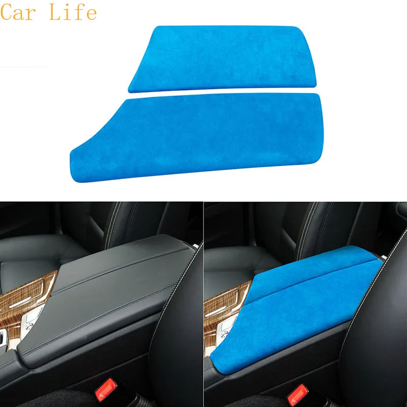

2PCS LHD Car Interior Armrest Box Panel Cover Performance Sticker for BMW 5 Series F10 F18 2011-2017 Car Accessories