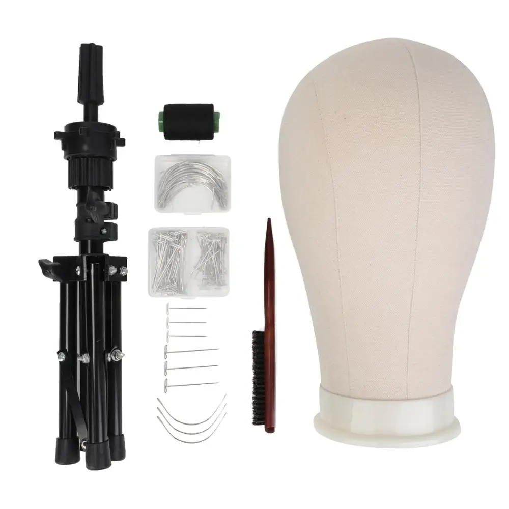 22 ''тренировка голова манекена холст блок головы парик делая дисплей