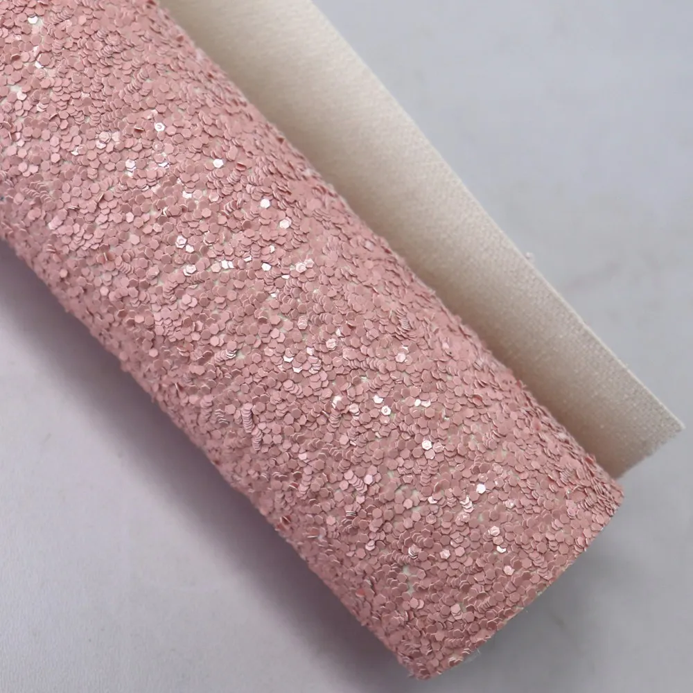 Гладкая розовая тонкая блестящая ткань 30x134 см с эластичной саржевой войлочной