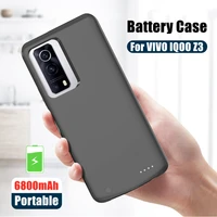 powerbank case for vivo iqoo z3 5g battery cases 6800mah silicone portable charger external battery power bank charging cover