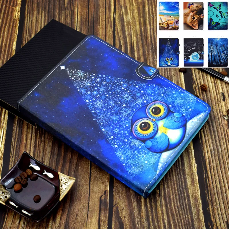 PU Leather 7'' Universal Stand Cover for Kobo Glo HD Touch EReader / Aura Edition 2 /clara HD N249 6" Ebook EReader Cartoon Case