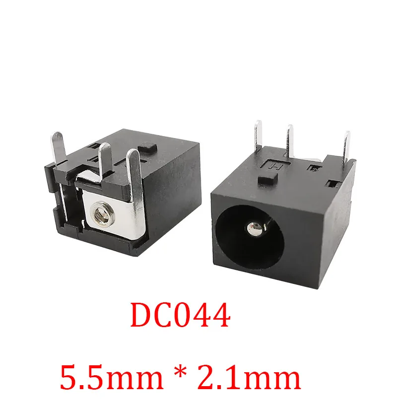 

10Pcs DC044 5.5*2.1mm DC Power ConnectorS 2.1 X 5.5MM DC-044 DC Supply Jack Socket Plug Interface 3Pin PCB Panel Mount Adapter