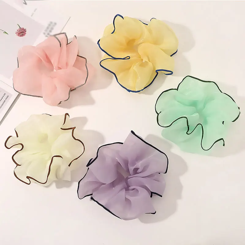 

Модные однотонные негабаритные резинки для женщин и девушек Милая заколка для конского хвоста резинки для волос эластичные резинки для вол...