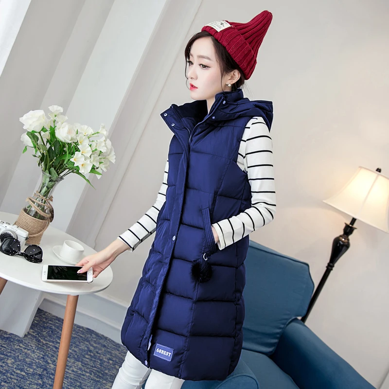 Зимние жилеты куртка новинка большие размеры L-5XL толстый длинный женский жилет