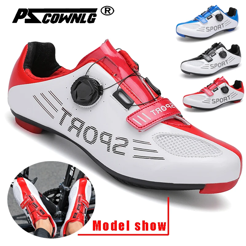

Large Size Speed Cycling Flat Shoes MTB Bicycle Sneaker Men Mountain Road Bike Women's Route Cleats Racing Footwear Spd Sports