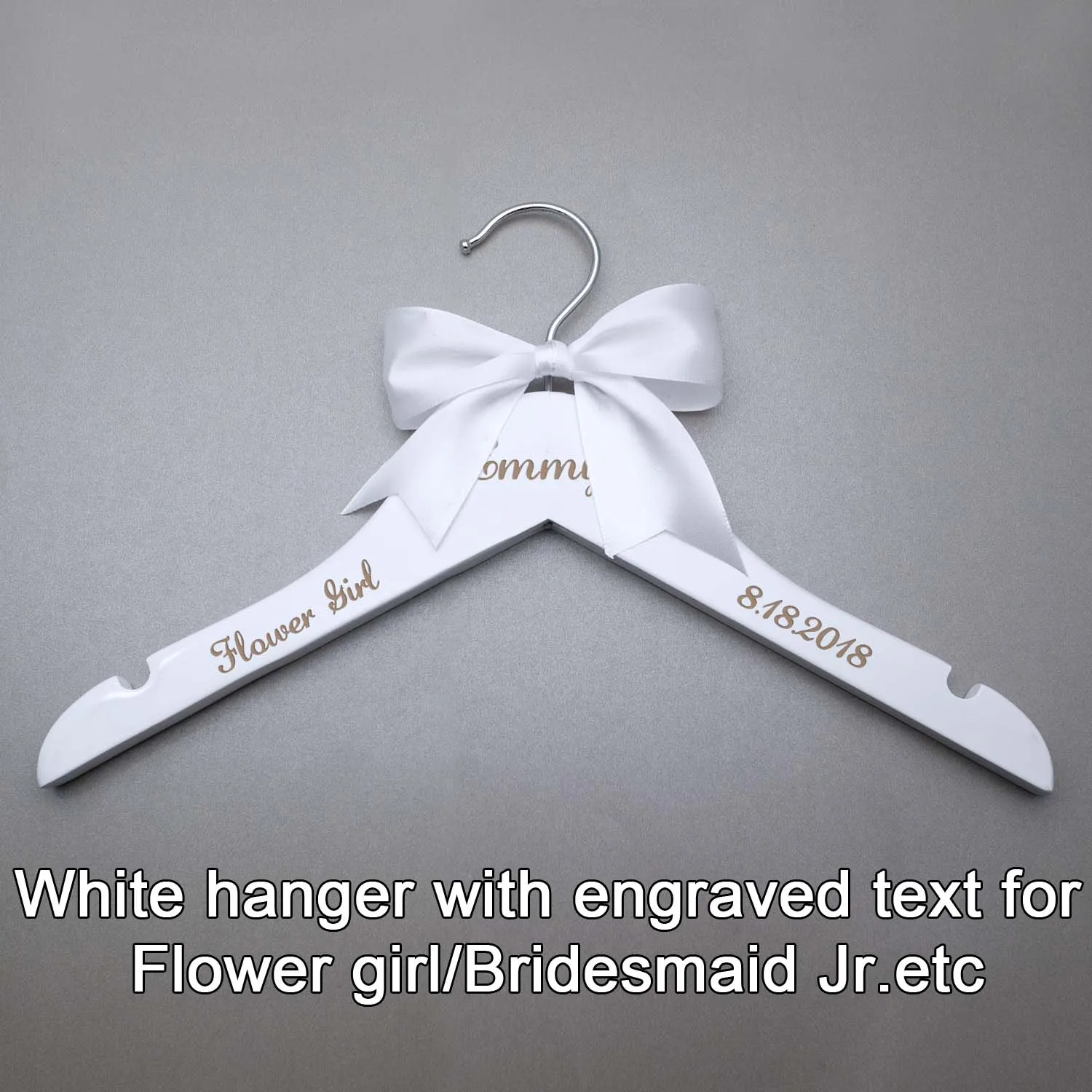 white hanger forgirl Пользовательские Свадебные вешалки персонализированные Свадебная Вешалка для одежды с датой, пользовательские жених подружки невесты имя вешалки невесты подарок - Цвет: white hanger forgirl