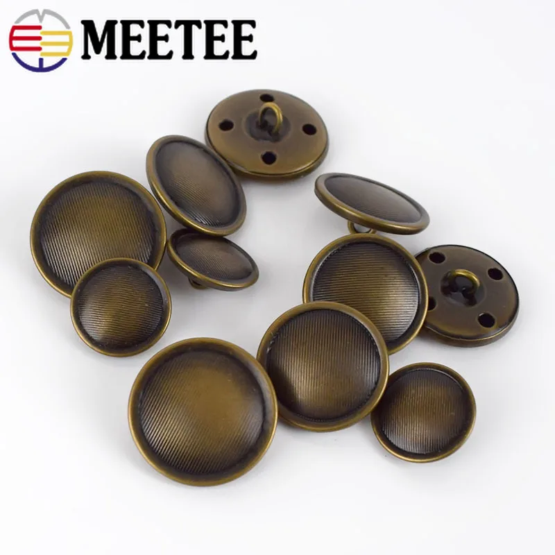 

50pcs Meetee 18/23/25mm Metal Copper Button for Clothes Sweater Coat Decoration Shirt Buttons DIY Sewing Accessories B3-20