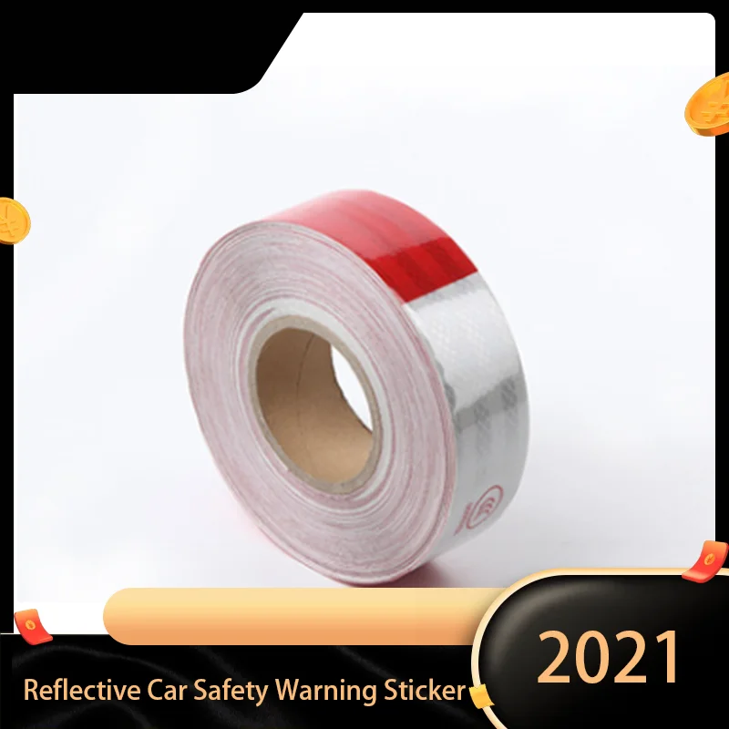 

Reflective Car Safety Warning Stickers Waterproof Adhesive Conspicuity Tape for Trailer Outdoor Car Trucks Night Driving