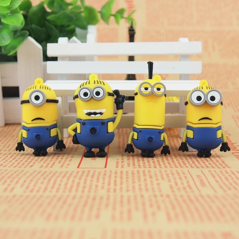 Милый мультяшный Usb флэш-накопитель 16 ГБ 32 64 8 карта памяти Миньоны 4 USB 2 0 Флэшка |