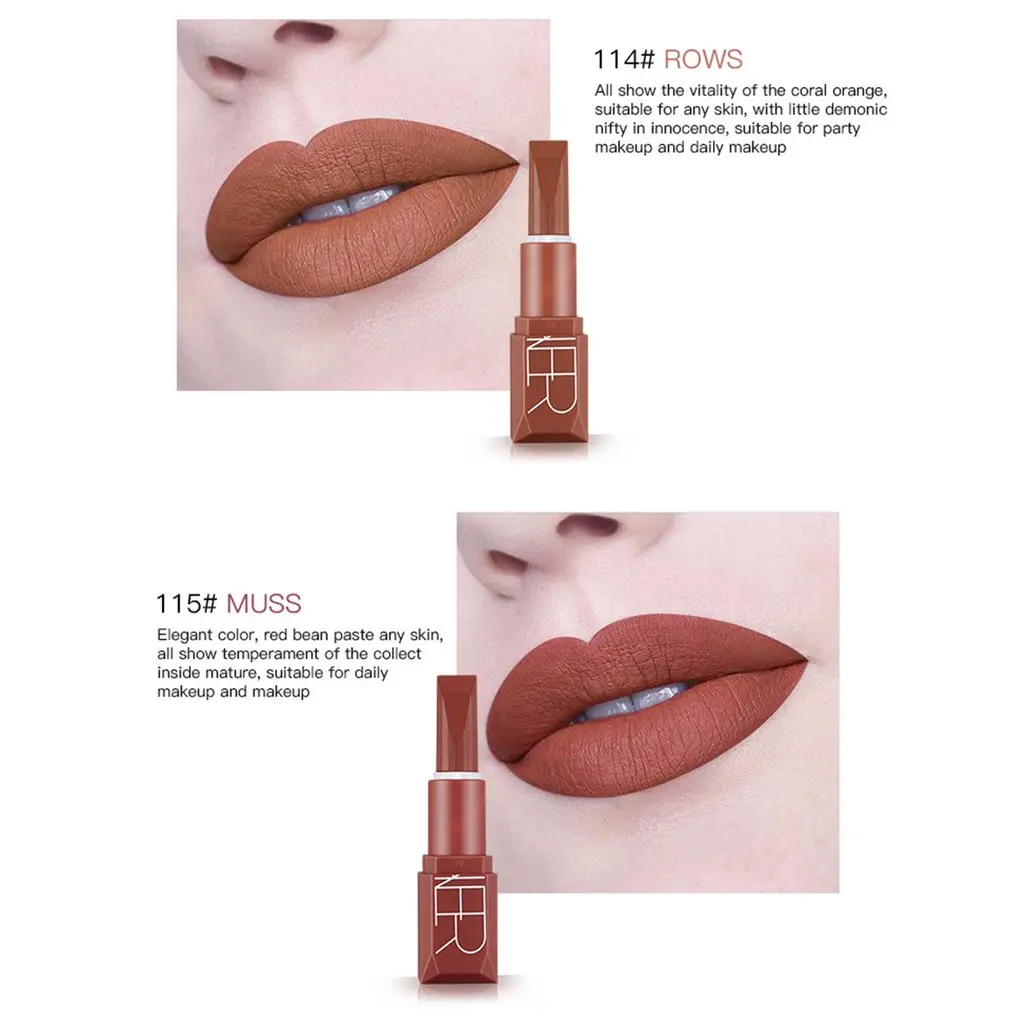 5 цветов губная помада стойкая матовая водостойкая карандаш для макияжа Мягкая