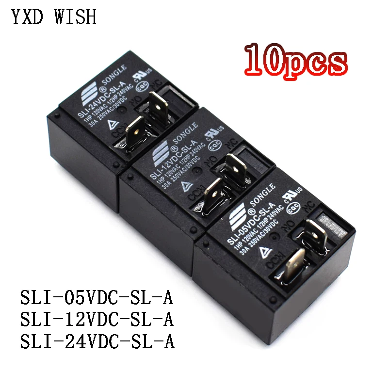 

10pcs Power Relay SLI-05VDC-SL-A SLI-12VDC-SL-A SLI-24VDC-SL-A Relay Group of Normally Open 4PIN SLI- 05V 12V 24VDC-SL-A Relays