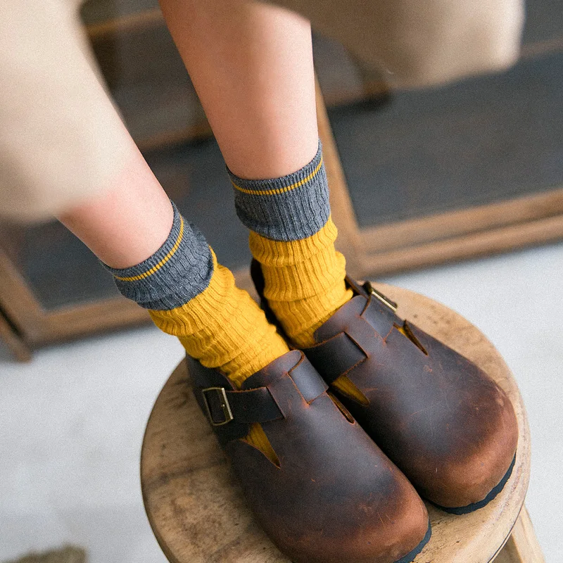 Высококачественные женские модные зимние носки в японском и корейском стиле