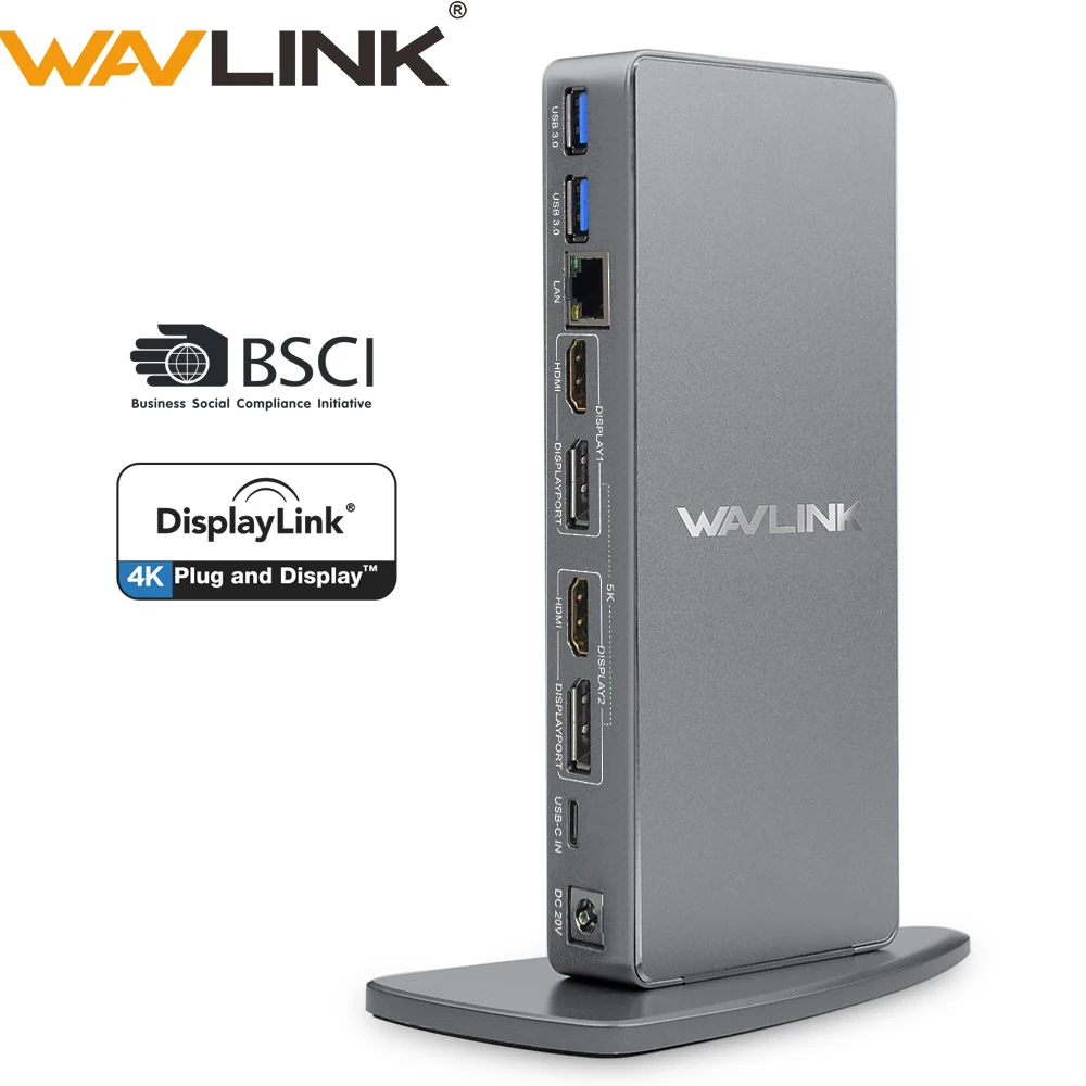 USB C Универсальная док станция HDMI совместимая с двумя 4K @ 60Hz Ultra HD 5K видео дисплеем
