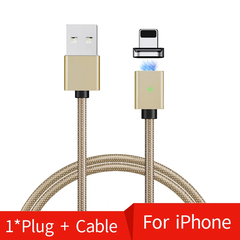 Магнитный кабель Micro usb type C супер быстрая зарядка телефона Microusb type-C магнитное зарядное устройство usb c для Xiaomi Redmi Note 8 iPhone - Цвет: For iPhone cable