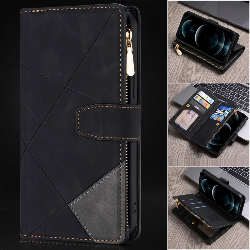 leather zipper phone case for xiaomi redmi note 10 pro 10s 10t 9s 9t 9a poco m3 x3 pro nfc f3 x3 gt mi 11 10t lite pro 11i cover free global shipping