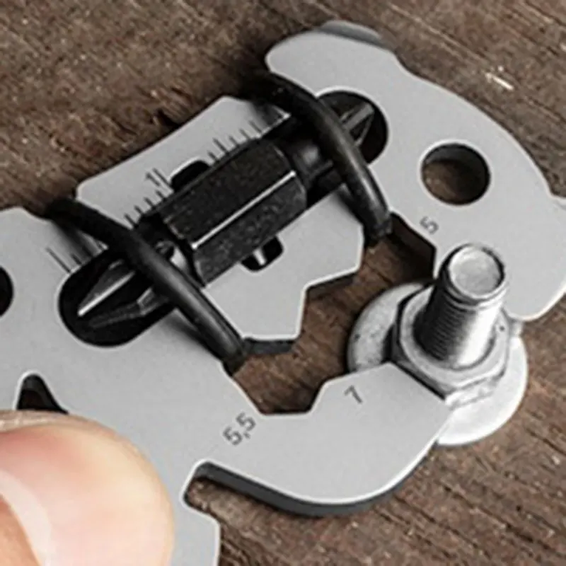 Многофункциональный инструмент из нержавеющей стали с карабином открывалка для