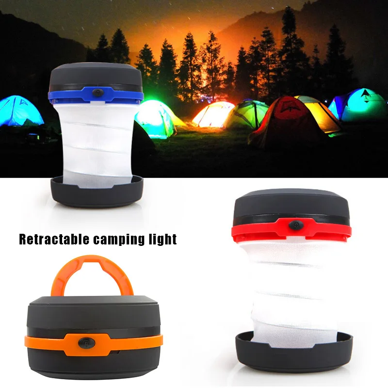 

2019 Portable Camping LED Night Light Lamp Lantern Collapsable Flashlight for Outdoor N66
