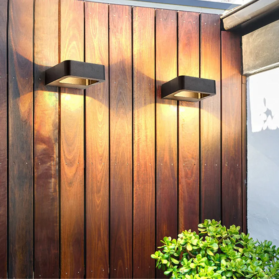 

Thrisdar 7 Вт уличные водонепроницаемые Настенные светильники для крыльца, алюминиевый квадратный настенный светильник для сада, балкона, вилл...