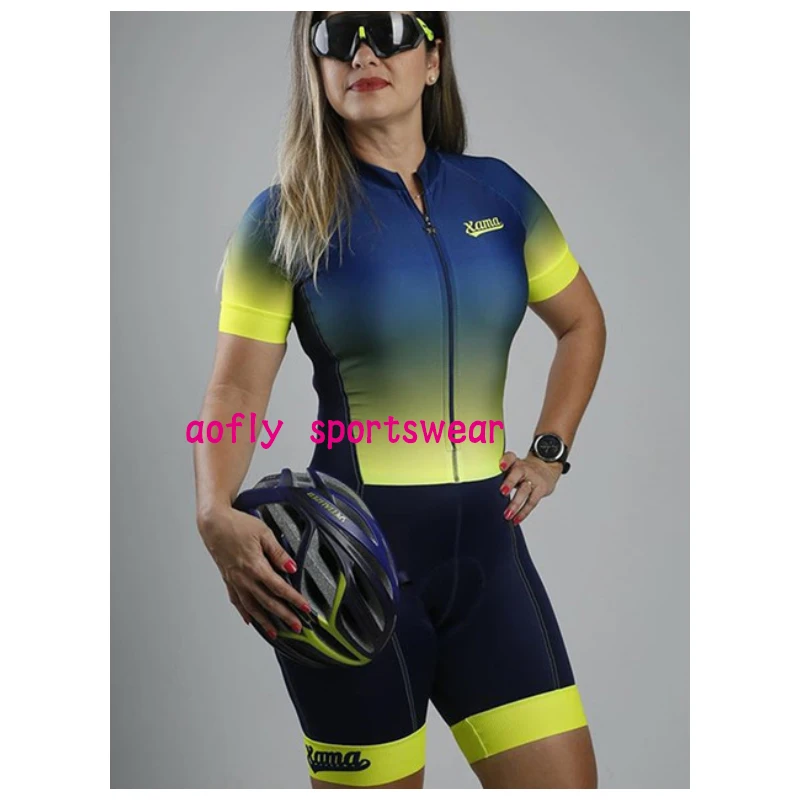 2020 Macacão Ciclismo Feminino XAMA женские короткие Велосипеды Джерси скафандр наборы для