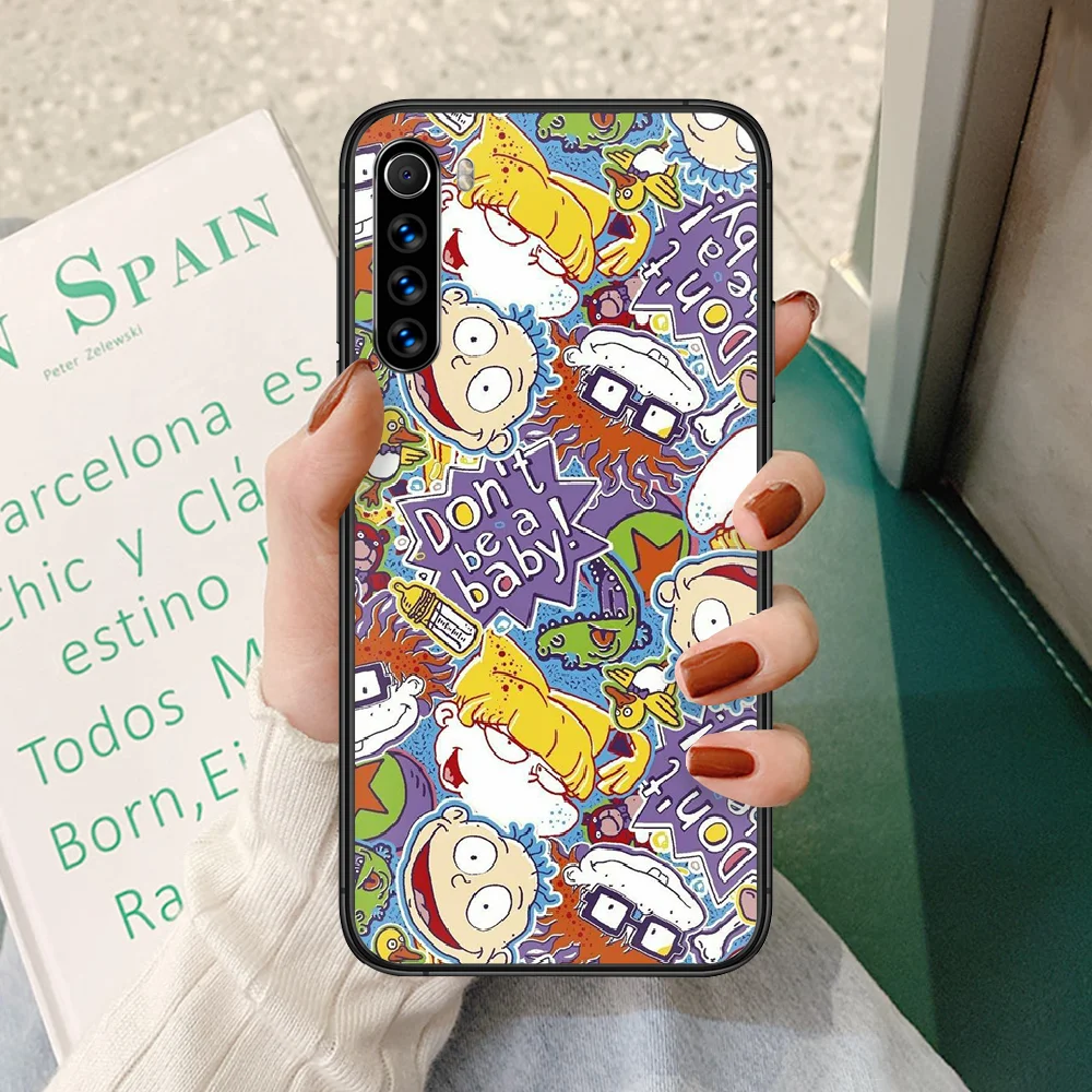 

cute cartoon Rugrat Phone case For Xiaomi Redmi Note 4A 4X 5 6 6A 7 7A 8 8A 4 5 5A 8T Plus Pro black waterproof pretty cover