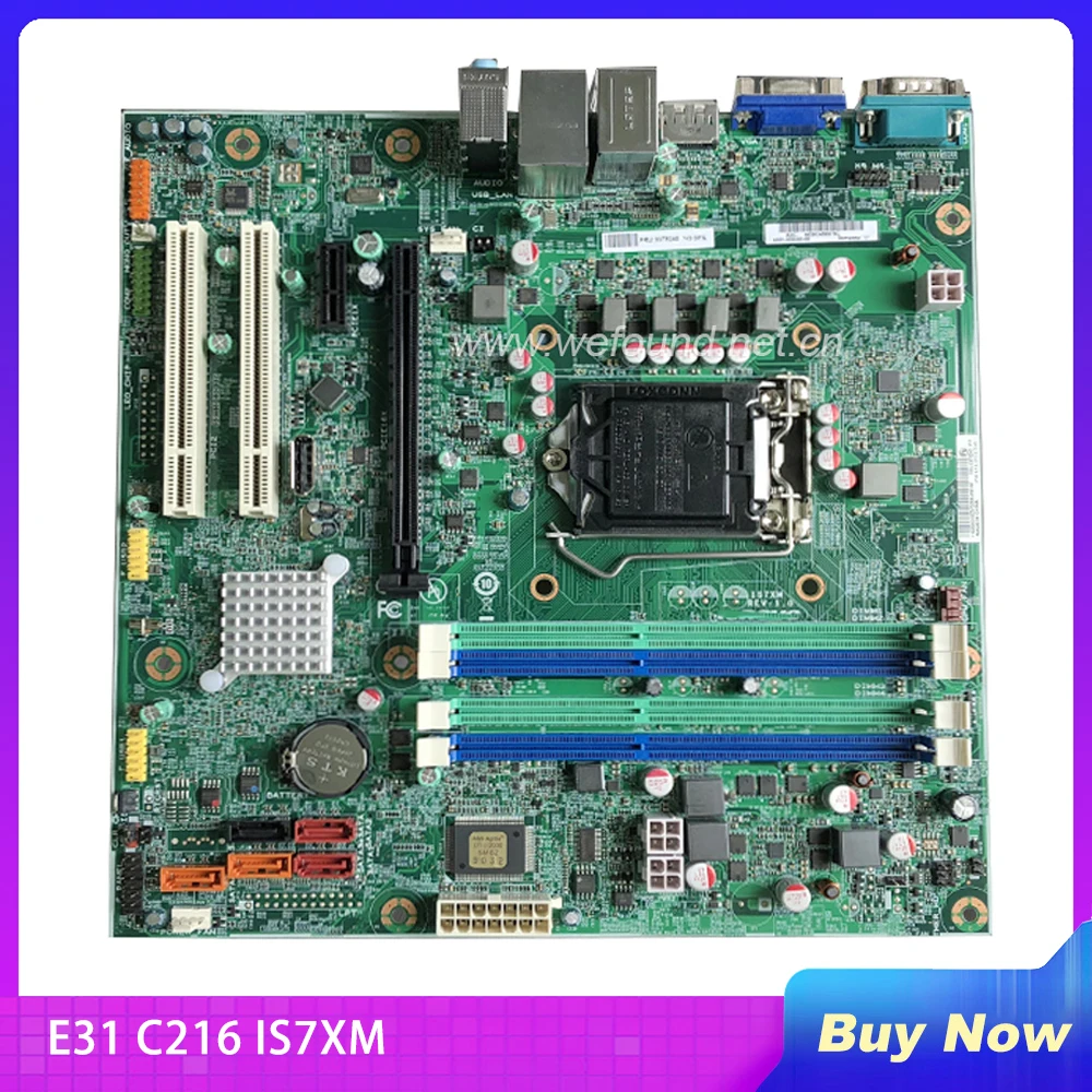 100% Working Desktop Motherboard for E31 C216 IS7XM 1.0 03T8240 System Board Fully Tested