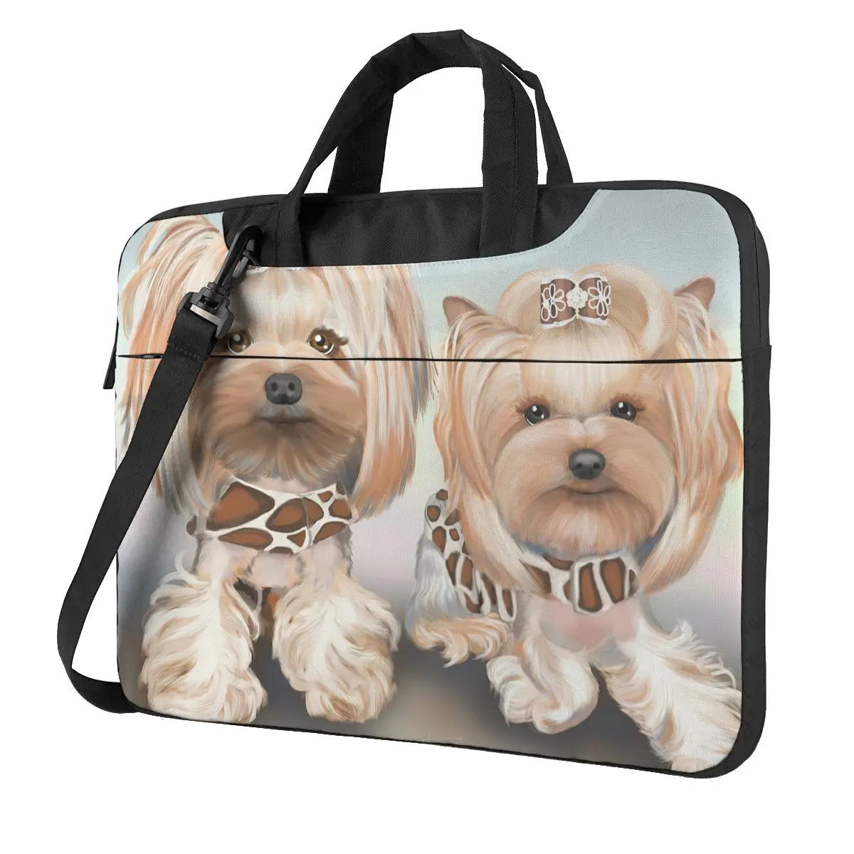 Сумка для ноутбука с изображением йоркширского терьера защитная винтажная сумка