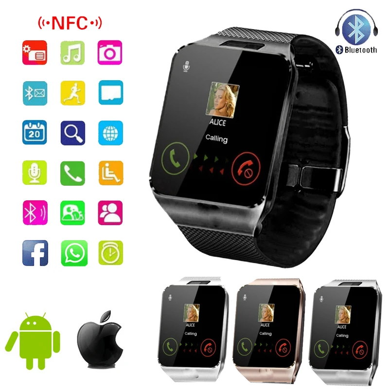 

DZ09 Touch Watch Sport Waterproof Smartwatch Men Android With Sim card Women Wristwatch Fit Watch Pedometer dz 09 Free Shipping