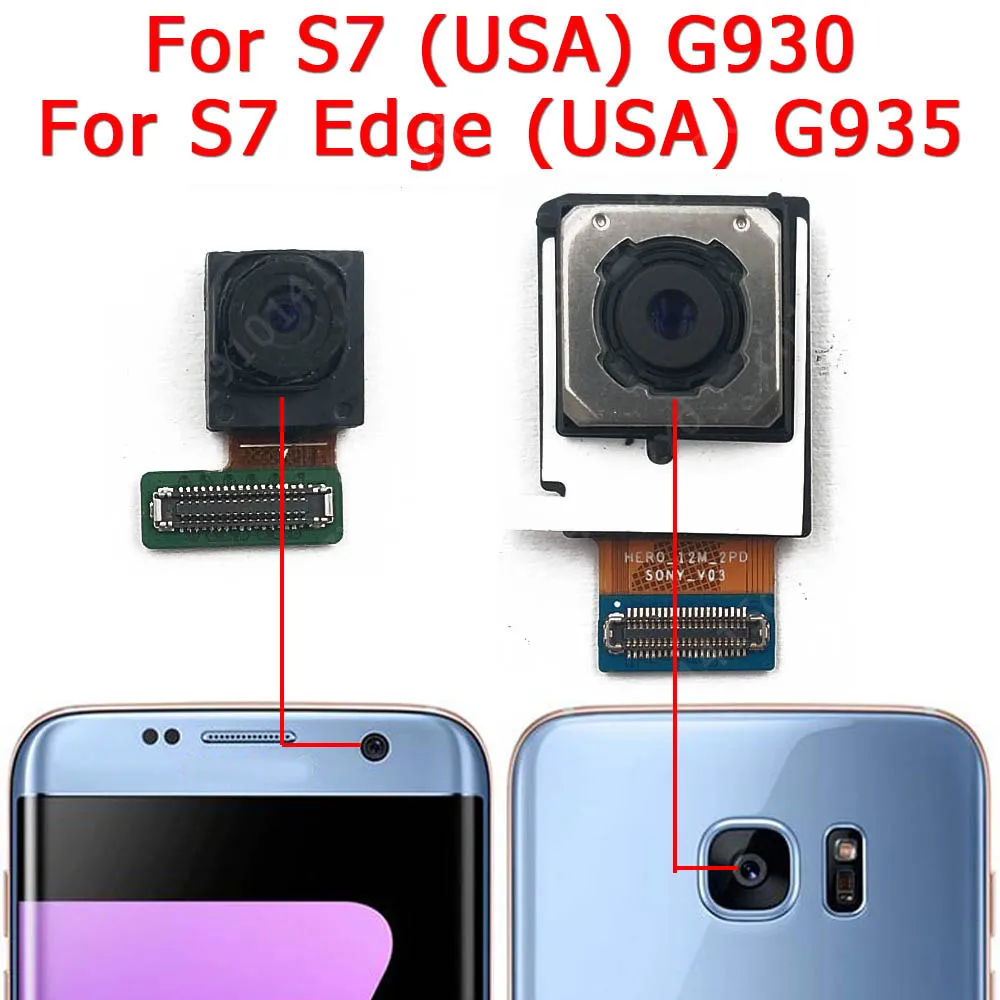 Модуль передней и задней камеры для Samsung Galaxy S7 Edge США G930 G935 запасные части|Шлейфы