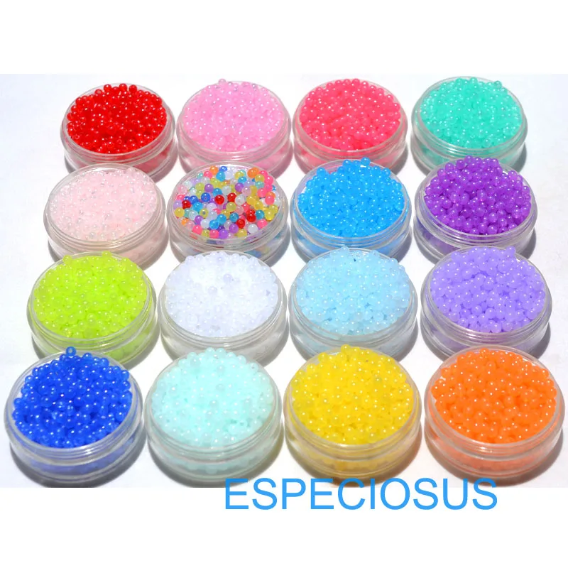 Бусины акриловые разноцветные для изготовления ювелирных изделий 4 мм