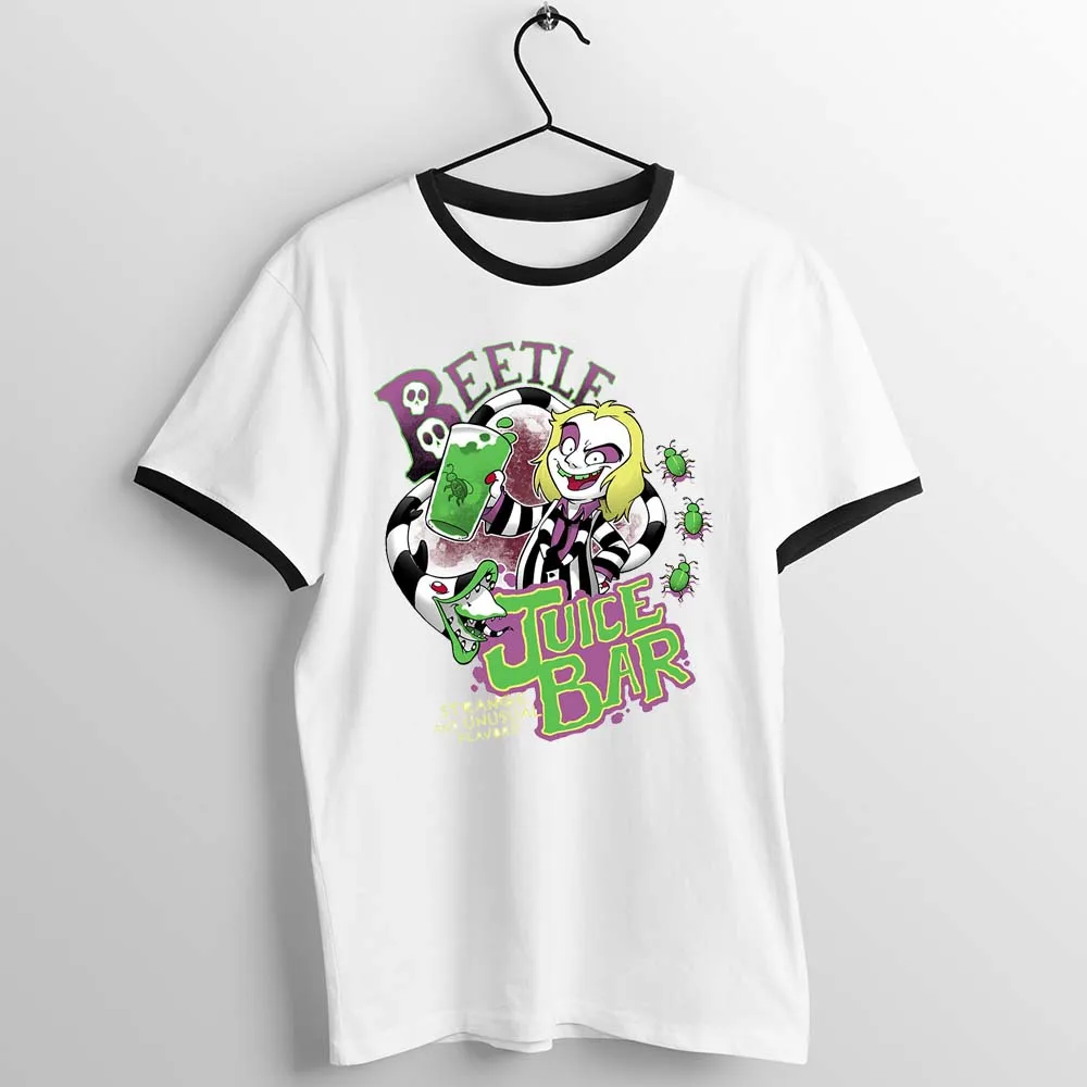 Футболка с черной отделкой и принтом жука | Мужская одежда