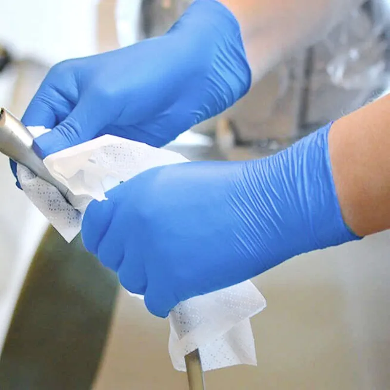 100/800PC Disposable Nitrile Gloves Black Blue Waterproof Oil-Proof Protective House Industrial Safety | Аксессуары для одежды