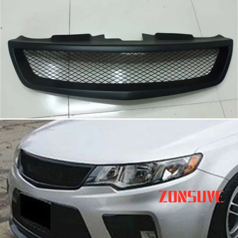 Применение для KIA Форте 5 Koup 2010 2013 год углеродного волокна Refitt спереди центр