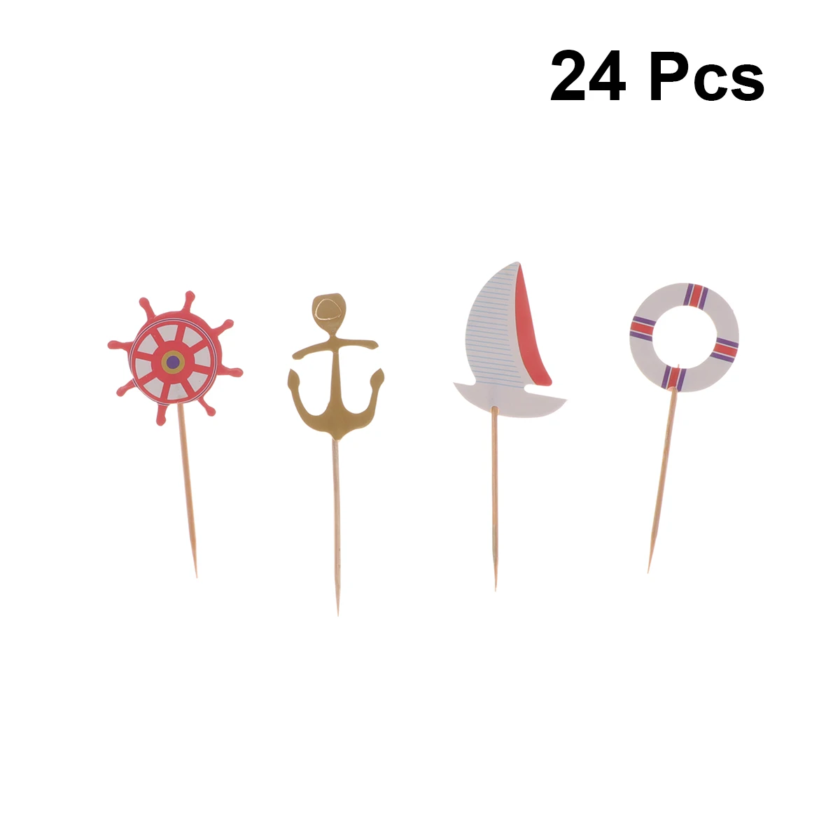 24 шт. парусник морской Стиль день рождения торт Топпер Дети украшения торта кекс