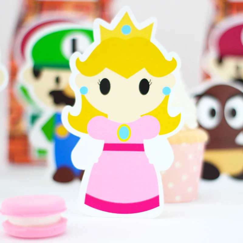 Mario Bros/вечерние украшения принцессы, настольные украшения, детские украшения для дня рождения, вечерние украшения