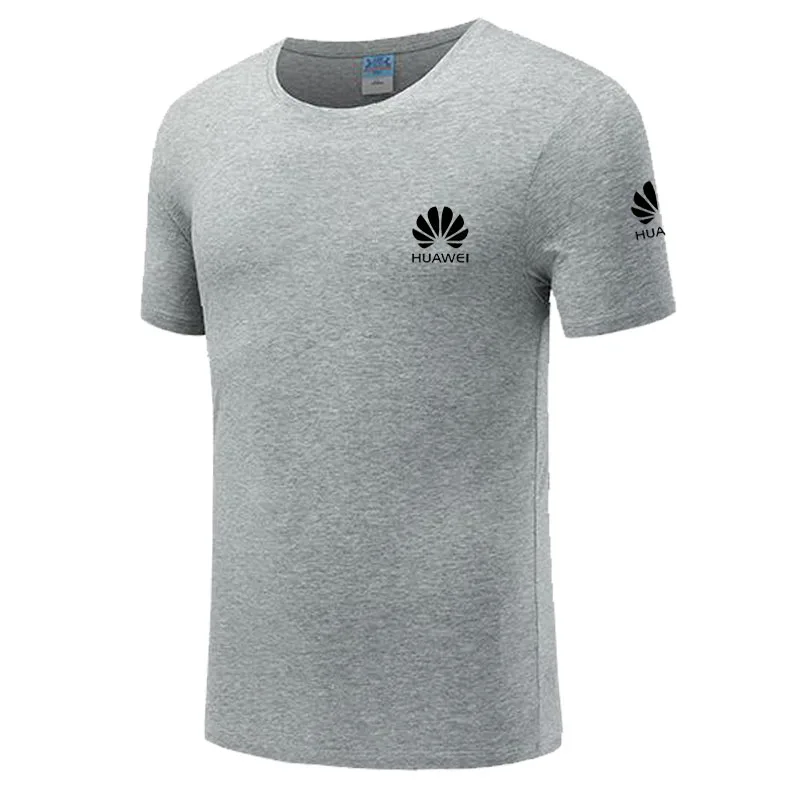 Футболка HUAWEI мужская с коротким рукавом брендовая тенниска из 100% хлопка лето |