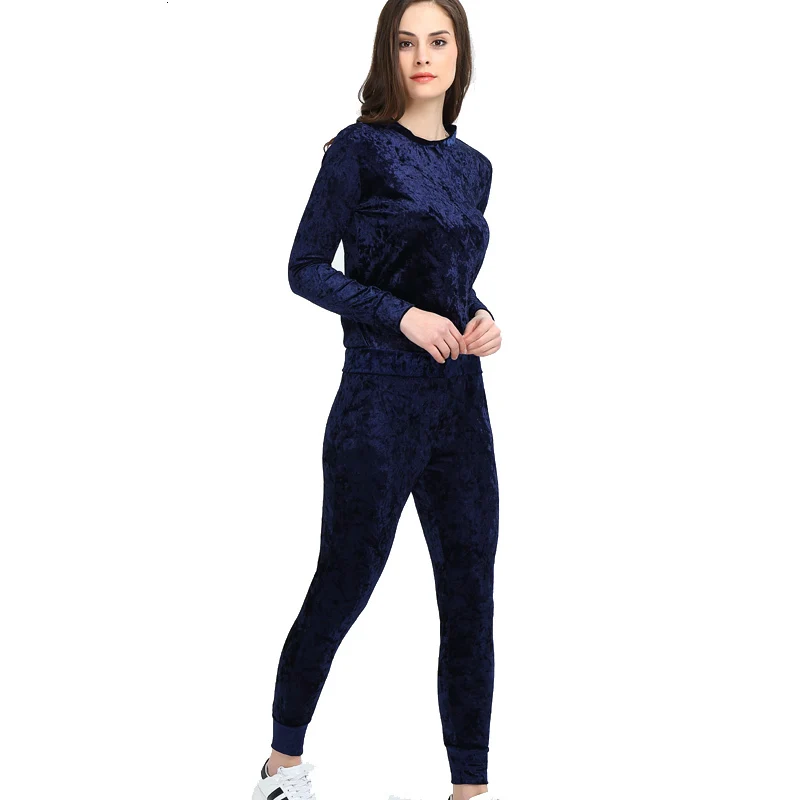 3XL, Женский комплект из двух предметов, женский зимний спортивный костюм, бархатные толстовки с капюшоном, топ+ штаны, женская одежда с длинным рукавом, женские спортивные костюмы