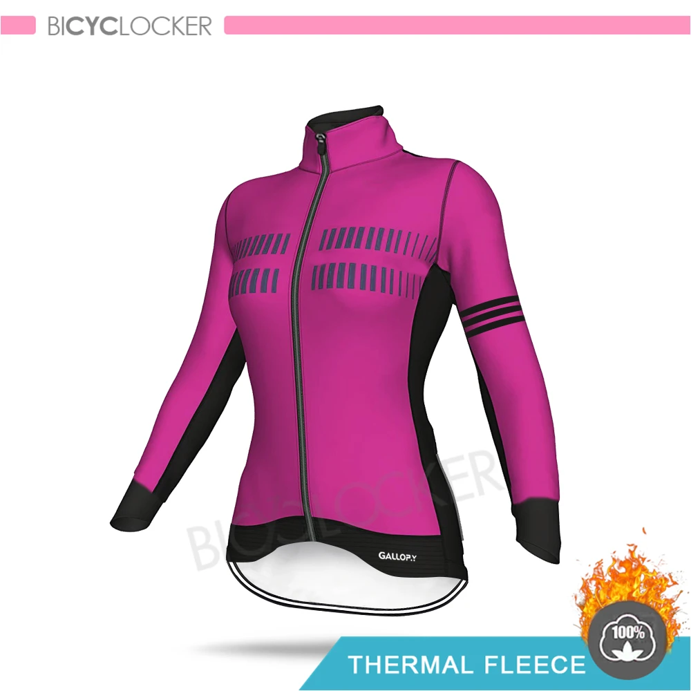 Long Sleeve Jersey Зимняя одежда для велоспорта куртка с длинными рукавами для шоссейного велосипеда Женская велосипедная одежда профессиональная команда Теплая Флисовая майка комплект теплый MTB - Цвет: Long Sleeve Jersey