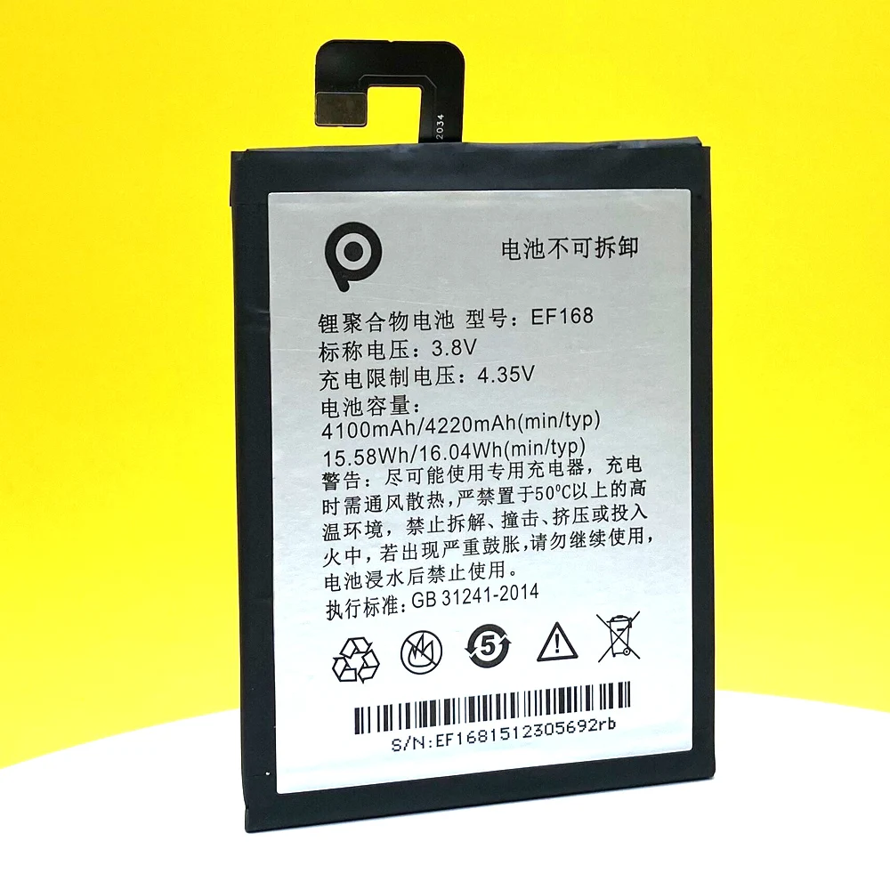 100 original 4140mah ef168 battery for pptv king7 king7s pp6000 phone high quality batterytracking number free global shipping