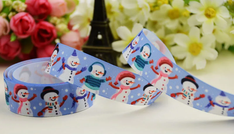 

7/8'' 22mm,1" 25mm,1-1/2" 38mm,3" 75mm Christmas printed Grosgrain Ribbon party decoration 10 Yards X-02704